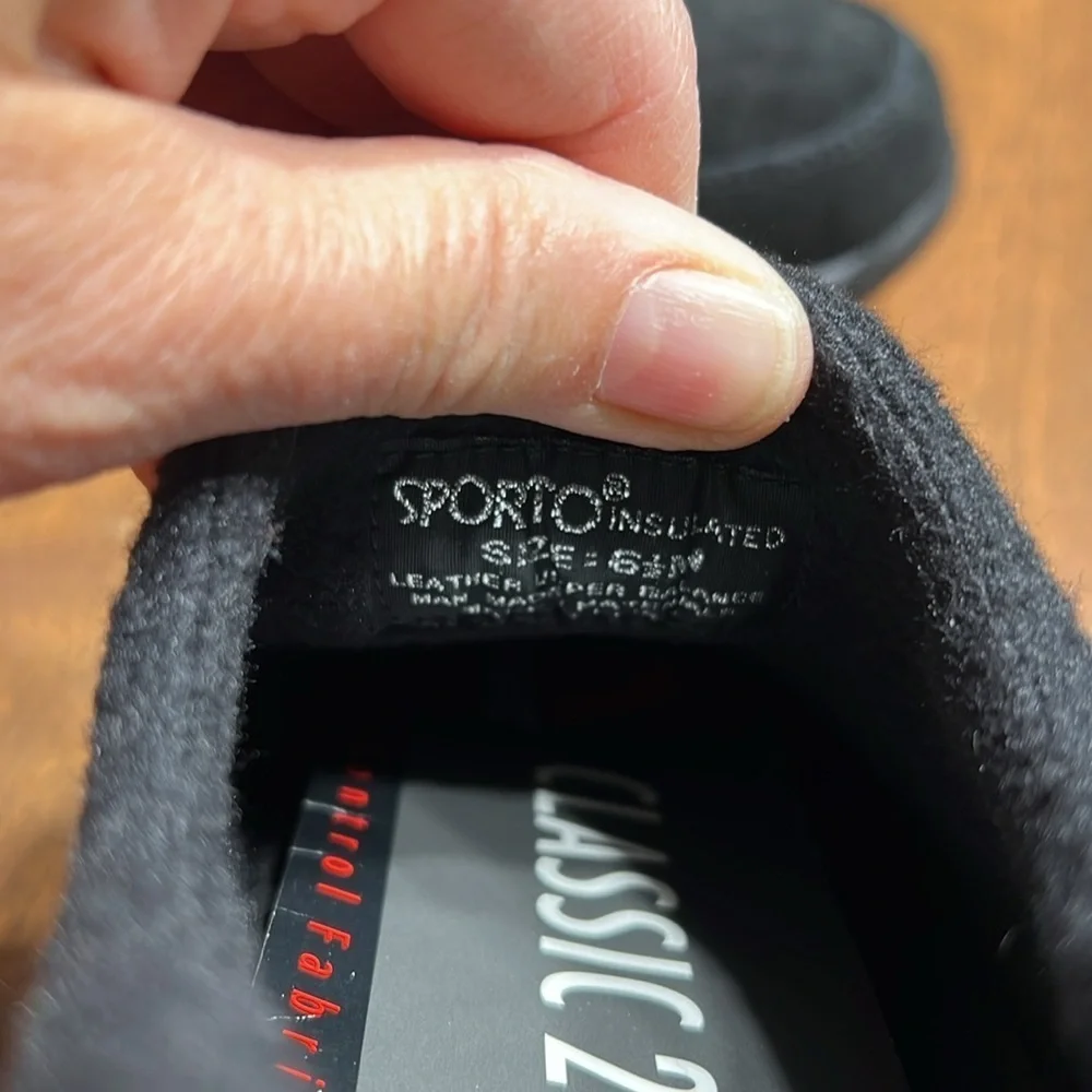 Sporto Women’s insulated waterproof slip-on Black Suede Loafers